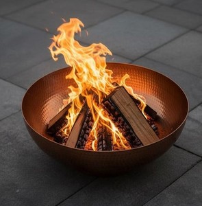 Brasero de Cobre Hecho a Mano, Brasero Marroquí para Exteriores, Calentador de Patio de Cobre Martillado, Decoración de Jardín, Brasero de Lujo para Patio Trasero - Product Image 1