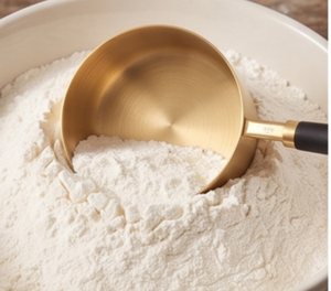 Ensemble élégant de tasses et cuillères à mesurer dorées avec poignées noires, outils de mesure en métal résistants à la chaleur pour la cuisine et la pâtisserie - Product Image 3