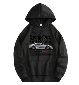 Factory Custom Car Graphic Hoodie <b>Mens</b> Printed <b>Pullover</b> Cotton Fleece Streetwear Winter Casual Wholesale Digital Print Hoodie - Product Image 5