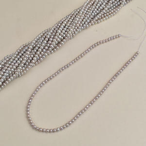 Cuentas Sueltas Semiterminadas de 4-5mm, Gris Natural, Tipo Agua Dulce, para Hacer Collares, Accesorios de Joyería - Product Image 4