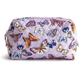 Custom Sublimated Travel <b>Makeup</b> Bag Organizer Double Layer Pattern Cosmetic Bag <b>Case</b> Pouch With Mirror for Women - Product Image 1
