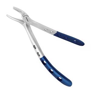 Forceps d'extraction dentaire bleu et argenté de qualité pour usage dentaire, forceps pour l'extraction des dents de lait - Product Image 4