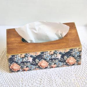 Boîte à mouchoirs en bois imprimée avec couvercle coulissant, moderne, pour un remplissage facile et une organisation optimale, vente en gros - Product Image 4