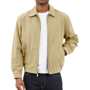 Blouson bomber gris pour homme, fermeture éclair, coupe décontractée, coupe-vent, col rabattable, coupe régulière, vêtement d'automne - Product Image 3