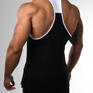 Men's Breathable Plus Size Gym <b>Stringer</b> Tank Top Black Athletic Workout Sleeveless Muscle Fitness <b>Vest</b> OEM Cotton/Spandex - Product Image 3