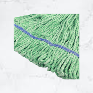 Mopa de Secado Rápido KSR Premium Verde, Diseño Reutilizable de Alta Calidad con Sistema de Escurrido Eficiente de 4 Lados y Banda Azul Resistente de 2 Pulgadas - Product Image 1