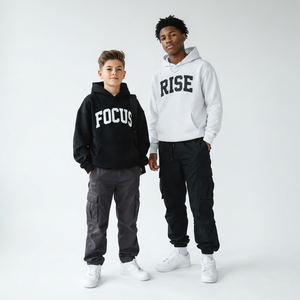 Sweat-shirt à capuche pour jeunes, intérieur en polaire brossée douce, coupe ample décontractée, logo personnalisé disponible - Product Image 2