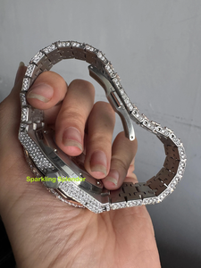 Montre de luxe pour homme, sertie de moissanite VVS, passe le test du diamant, en acier inoxydable, étanche, style hip-hop - Product Image 3