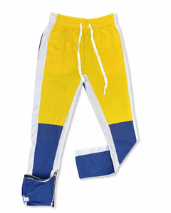 Pantalon de survêtement décontracté pour homme, color block, taille élastique, cordon de serrage, bande latérale, léger, été, en Spandex et Polyester - Product Image 4