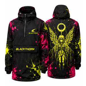 Veste coupe-vent homme avec logo personnalisé sur le devant, imperméable, légère, fermeture éclair intégrale, sweat à capuche d'entraînement, respirante, pour activités de plein air - Product Image 6