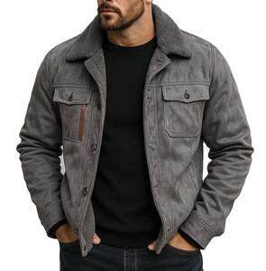 Chaqueta de Cuero de Gamuza Vintage para Hombre, Cortavientos, Transpirable, Estilo Motero, Ropa de Calle de Invierno, Prenda Exterior de Moda, Ropa Personalizada - Product Image 4