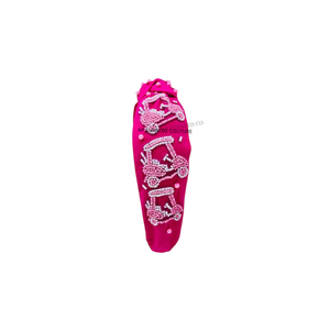 Bandeau de golf perlé fait main personnalisé LETS PAR TEE, dernier modèle pour équipes de golf, cadeau artisanal perlé pour golfeurs - Product Image 4