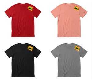 T-shirt décontracté pour homme, style rétro américain, sans col, doux, léger, 100% coton tissé, respirant, écologique, séchage rapide, grande taille, personnalisable - Product Image 2