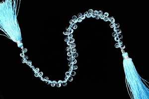 Cuentas de piedra de 3*5mm con forma de pera facetada de Topacio azul cielo para joyería - Product Image 2