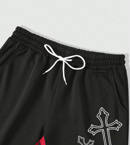 ชุดเซ็ตแทรคสูทสตรีทแวร์สไตล์ Y2K สำหรับผู้ชาย พิมพ์ลายกราฟิก เสื้อฮู้ดดี้ กางเกงขาบานทรงหลวม แฟชั่นฮิปฮอปแนวสตรีทขนาดโอเวอร์ไซส์ - Product Image 5