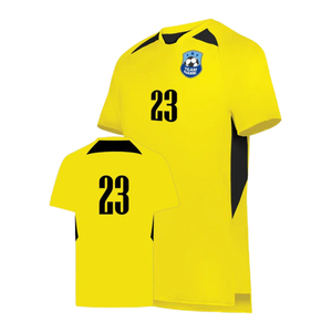 เสื้อฟุตบอลเยาวชนฮอก วิวอเรชั่น คัสตอมคุณภาพสูงพร้อมหมายเลข 23 สีน้ำเงินและสีเหลือง - Product Image 3