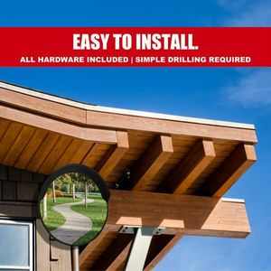 Specchio Convesso da 12 Pollici per Punti Ciechi, Infrangibile, Ampio Angolo di Visione per Sicurezza Interna, Visuale fino a 20 Piedi - Product Image 4