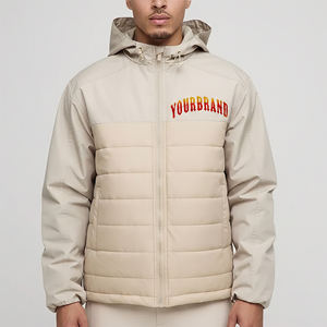 Veste matelassée oversize de haute qualité avec fermeture éclair, color block, coupe-vent et imperméable, légère, pour un usage décontracté - Product Image 1