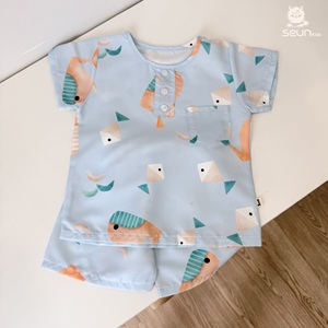 Ensemble de vêtements pour enfants, vêtements pour garçons et filles, légers et doux, vêtements d'été fabriqués au Vietnam, toucher ultra-doux - Product Image 1