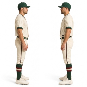 Best Quality 2026 Baseball Jersey Uniform Design Heat-Transfer Printed Adults <b>Button</b> Softball Uniform Customized Colors - Product Image 5