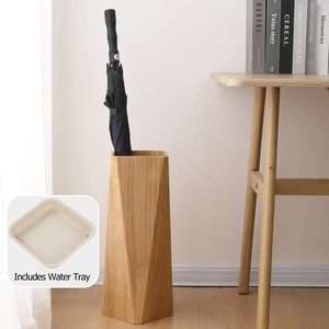 Handcrafted Modern Freestanding Rattan Umbrella Stand Natural Beige Woven Wholesale India - Product Image 2