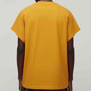 T-shirt col rond surdimensionné en coton 100% lourd 210 GSM, écologique, séchage rapide, anti-plis, avec logo personnalisé, pour homme, style streetwear - Product Image 3