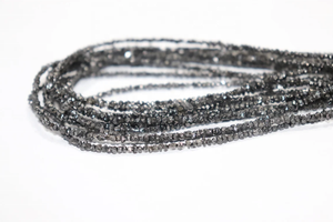 Perles de diamant noir naturel non coupées 3-4mm 16 pouces perles de diamant brut pour la fabrication de bijoux en pierre naturelle - Product Image 6