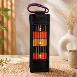 Single <b>Wine</b> Bottle Bag Reusable Canvas <b>Carrier</b> | Eco Friendly Tote with Handle | Durable Padded Protector Gift Bag Premium - Product Image 2