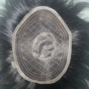 Welded Mono Full Lace Natural Wave Raw <b>Hair</b> Prosthesis Indian Remy <b>Hair</b> Toupee Taz <b>Hair</b> BD Bangladesh - Product Image 1