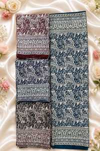 Muslim Women Hijab Embroidered Cotton Fabric Floral Solid Pattern Breathable Skin-Friendly Warming Winter Daily Wear <b>Scarf</b> 20 - Product Image 5