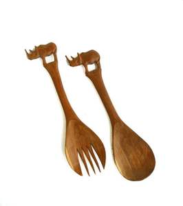 Ustensiles de cuisine en bois d'acacia lisses et antiadhésifs, cuillères en bois pour la cuisine, l'usage domestique et les occasions de mariage, pour ustensiles de cuisine - Product Image 3