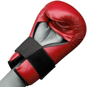 Protège-mains de karaté tendance, respirants, antidérapants, couleur rouge, pour entraînement de kickboxing, gants d'amateurs de karaté. - Product Image 4