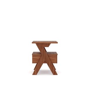 Modern Solid Wood Nightstand With 1 Drawer And Open <b>Shelf</b> Storage Bedroom Furniture Scandinavian Design - Product Image 4