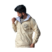 Ensemble de survêtement streetwear d'été personnalisé pour homme, en nylon et polyester, séchage rapide, color block, avec capuche zippée, 220g