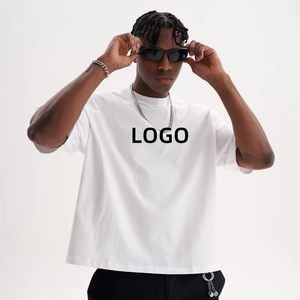 T-shirt en coton vierge 100 % pour hommes, qualité supérieure, coupe ample, épaules tombantes, surdimensionné, vente en gros - Product Image 1