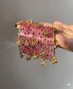 Designer Pakistani Bridal Collection Churiyan Sets Handmade Kashmiri Pearl Bangles Trendy Customized Designs Festival Wear Gift - Product Image 2