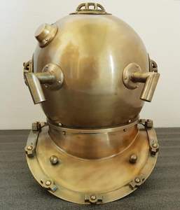 Casco de Buceo Náutico Antiguo de Metal Pulido, Estilo 1921, con Ancla, 18 Pulgadas - Product Image 2