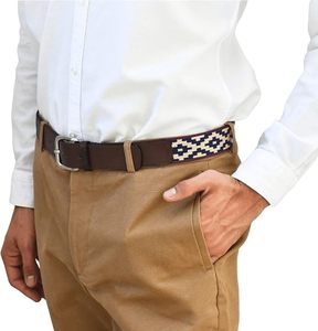 Ceintures en cuir tressé pour hommes en gros avec boucle à ardillon et logo personnalisé, directement de l'usine - Product Image 3