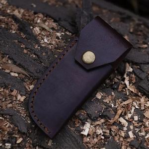 Couteau de poche Jexmoo de qualité industrielle, OEM, fait main, en acier Damas, 7 pouces, à ouverture coulissante/bouton rotatif, avec étui en cuir, édition anniversaire - Product Image 4