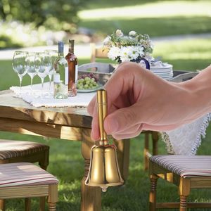 Campana de Mano de Latón Sólido con Acabado Dorado, Campana de Sonido Fuerte para Bodas, Aulas, Mesitas de Noche y Decoración del Hogar - Product Image 2