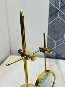 Loupe de bureau vintage en laiton réglable avec support à bras croisé |   Loupe d'inspection d'antiquités - Product Image 4