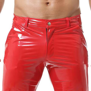 Red Premium Quality Bulk Quantity Men Leather <b>Shorts</b> Cheap Price Mid Waist Bermuda Style Formal Breathable Hot <b>Shorts</b> - Product Image 6