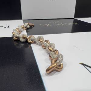 IGI Certified VVS Moissanite <b>Charm</b> Bracelets <b>Bangles</b> Custom Iced 925 Sterling Silver Rose Gold Plated Lock Hip Hop 1kt Unisex - Product Image 3