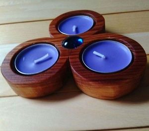 Support de bougie en bois motif flocon de neige pour la maison, les mariages, les événements et les cadeaux, bougie personnalisée en forme de bol pour la table et l'aromathérapie - Product Image 4