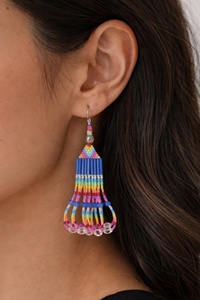 Wholesale Fashion Colorful Bohemian Glass Bead Beaded <b>Earrings</b> Dangle Drop Pendant <b>Tassel</b> Handmade Seed 2025 New Design <b>Earrings</b> - Product Image 3