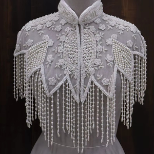 Handmade Luxury 3D Fringe Tassel Decor Crystal Glass Beaded <b>Dance</b> Skirt with Glowing Rhinestones and Lace Trim Sew-On Garments - Product Image 1