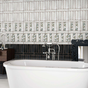 Azulejos de Pared Esmaltados Tallados de Gran Formato 300x300, Porcelana de Lujo con Textura Artística para Paredes Interiores de Propiedades Comerciales - Product Image 1