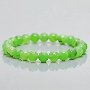 Natural Prehnite 8mm Smooth Round AA Grade Gemstone Beads <b>Stretch</b> <b>Bracelet</b> Healing Jewelry Wholesale - Product Image 4