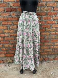 Hand Block Print Cotton <b>Skirt</b> Ethnic Wear Women Long Maxi <b>Skirt</b> Summer Dress Floral Print Cotton Long <b>Skirt</b> - Product Image 5