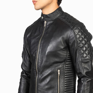Chaqueta de Motocicleta Unisex de Cuero PU Negro, Acolchada, Ajustada, Casual, Resistente al Viento e Impermeable, Fabricante Personalizado - Product Image 6
